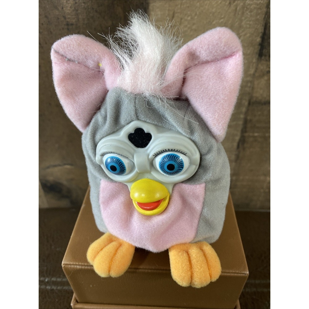 Furby Plush Key Chain Clip Pouch Coin Purse Change Zipper Accessory Vtg 1999 Toy